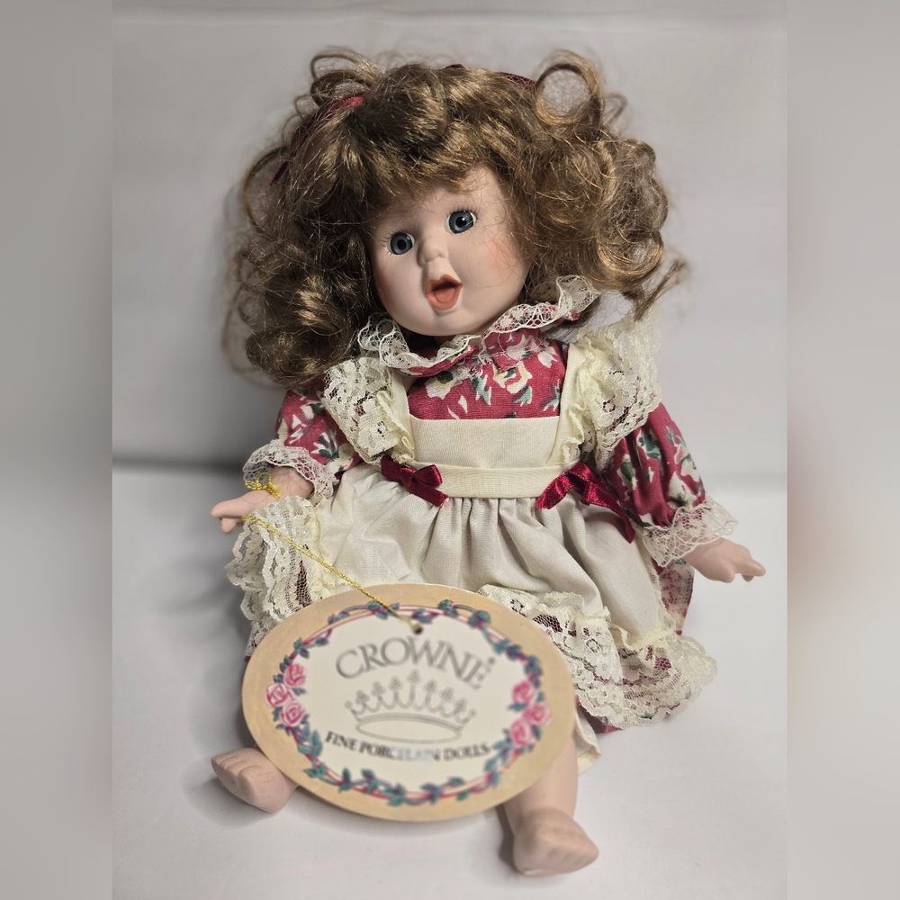 & Other Stories Porcelain Doll with Red and Cream Dress